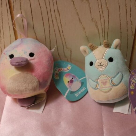 Squishmallows Domingo the Goat & Brindall the Platypus 4" with Tags - Picture 1 of 3